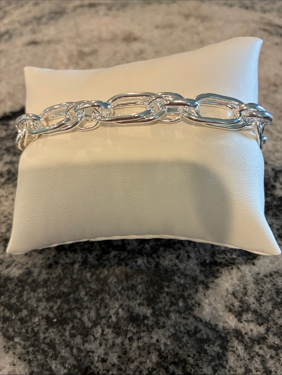 925 Sterling Silver Jewelry - 925 Sterling Silver Link Chain Bracelet - Shiny Polished Links